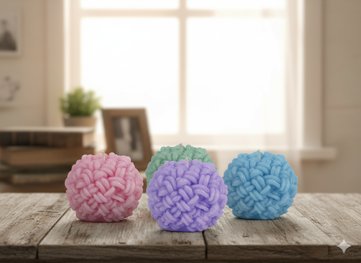 Wollen Yarn Candle – Soothing Aroma & Elegant Design