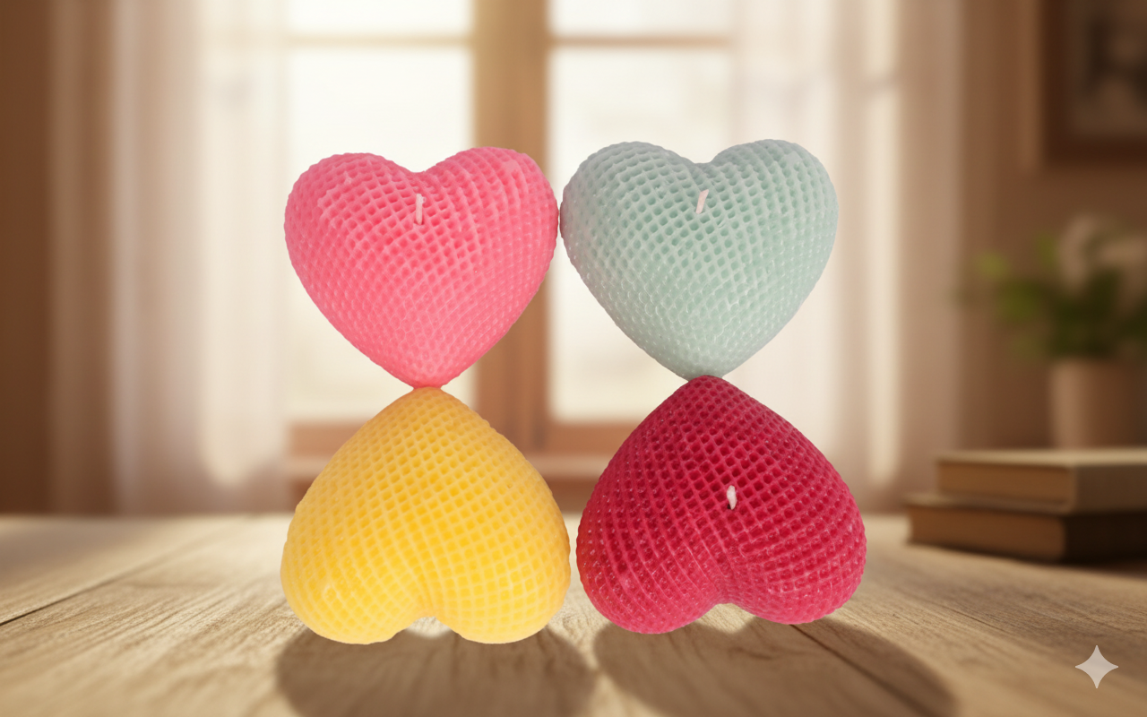 Romantic Heart Shaped Candle – Soothing Aroma & Elegant Design